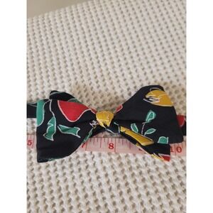 Carrot & Gibbs Silk Mens Vibrant Floral Bow Tie Adjusts Handmade Boulder CO